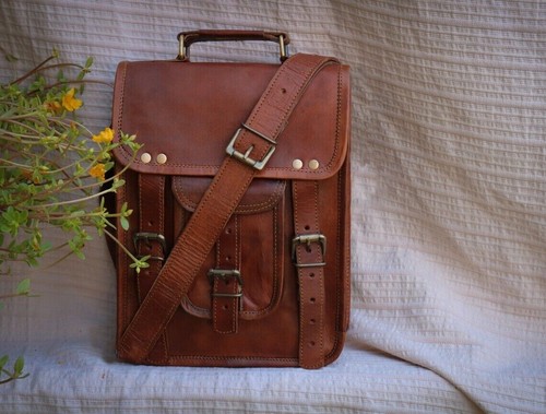 Borsa pelle vintage messenger