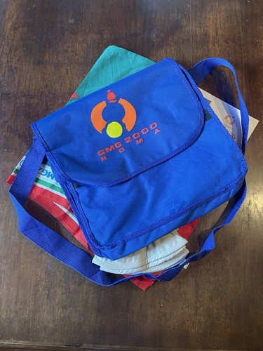 Borsa scuola blu con - , tracolla